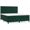 vidaXL Boxspringbett mit Matratze Dunkelgr&uuml;n 180x200 cm Samt