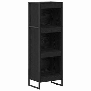vidaXL B&uuml;cherregal 40 x 30 x 121 cm Holzwerkstoff Schwarz Eichen-Optik