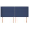 vidaXL Kopfteil mit Ohren Blau 203x16x118/128 cm Stoff