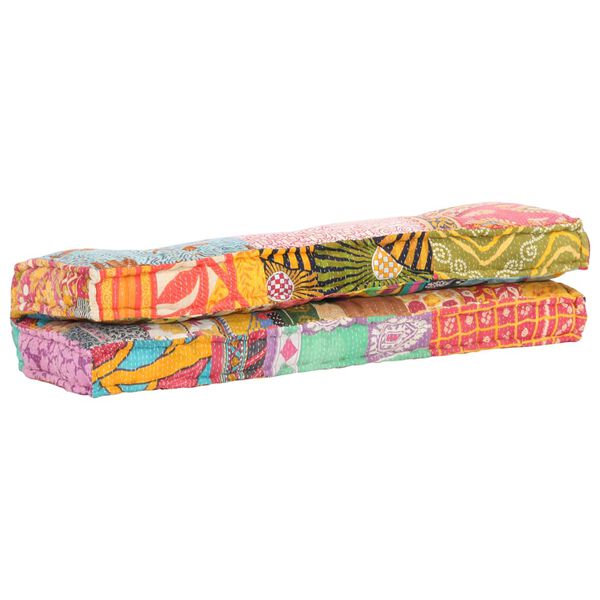 vidaXL Palettensofa-Auflage Mehrfarbig Stoff Patchwork