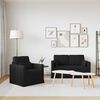 vidaXL Sofa Set 2 pcs Schwarz 139 x 78 x 80 cm Stoff