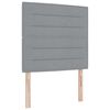 vidaXL LED Boxspringbett mit Kopfteil Hellgrau 120 x 190 cm Stoff