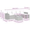 vidaXL 6-tlg. Garten-Sofagarnitur mit Kissen Beige Poly Rattan