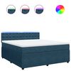 vidaXL Boxspringbett mit Matratze Blau 180x200 cm Samt