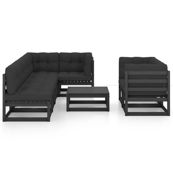 vidaXL 8-tlg. Garten-Lounge-Set mit Kissen Massivholz Kiefer