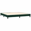 vidaXL Boxspringbett mit Matratze Dunkelgr&uuml;n 200x200 cm Samt