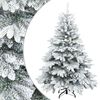 vidaXL K&uuml;nstlicher Scharnier-Weihnachtsbaum schneebedeckt Wei&szlig; 150 cm