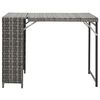 vidaXL 5-tlg. Garten-Essgruppe Klappbar Poly Rattan Grau