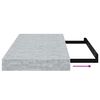 vidaXL Schweberegale 4 Stk. Betongrau 50x23x3,8 cm MDF