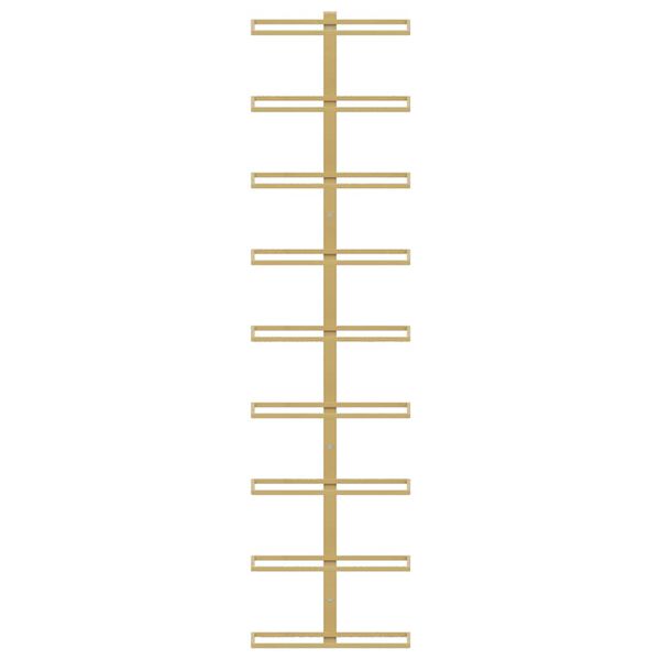 vidaXL Wand-Weinregale f&uuml;r 9 Flaschen 2 Stk. Golden Eisen