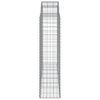 vidaXL Gabionen mit Hochbogen 40Stk. 200x50x160/180cm Verzinktes Eisen