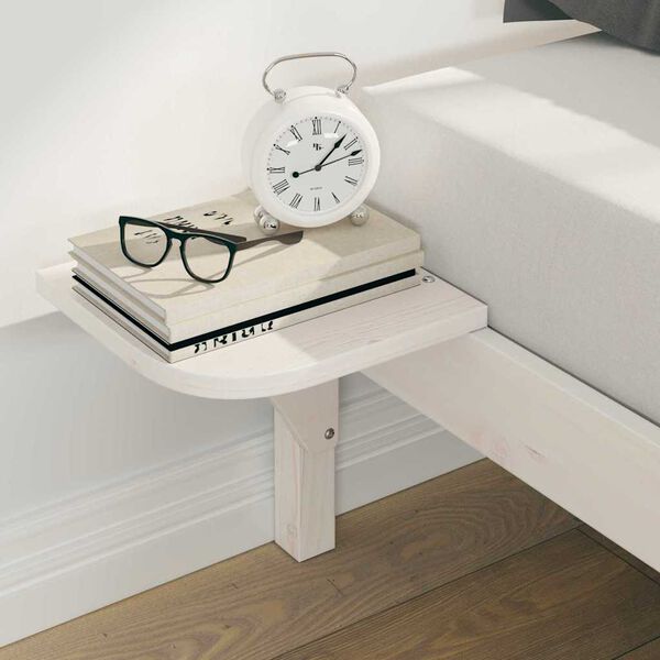 vidaXL Bettgestell mit Nachttischen Weiß 180 x 210 cm