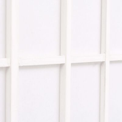 vidaXL 5-tlg. Raumteiler Japanischer Stil Klappbar 200 x 170 cm Weiß