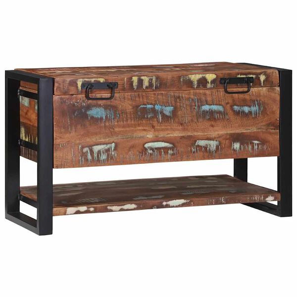 vidaXL Aufbewahrungsbox Mehrfarbig 80 x 35 x 45 cm Massivholz Altholz