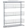 vidaXL 3-stufiger K&uuml;chen-Drahtkorb Ausziehbar Silbern 47x15,5x55,5 cm