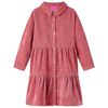 vidaXL Kinderkleid mit Langen &Auml;rmeln Cord Altrosa 116
