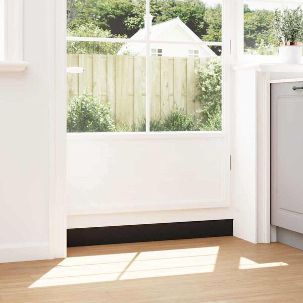 vidaXL Selbstklebende Türbürstendichtungen 2 pcs Schwarz 100 cm