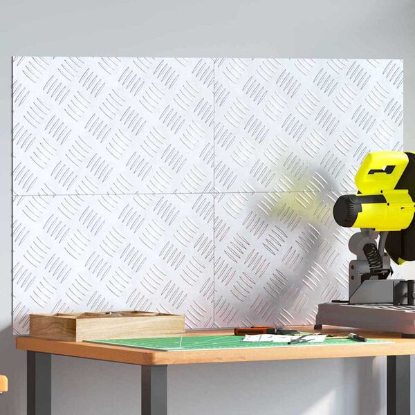 vidaXL Treppe Tritt Rechtwinklig 4 pcs Silber 50 x 30 cm Aluminium