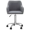 vidaXL Esszimmerstühle Drehbar 2 Stk. Hellgrau Stoff