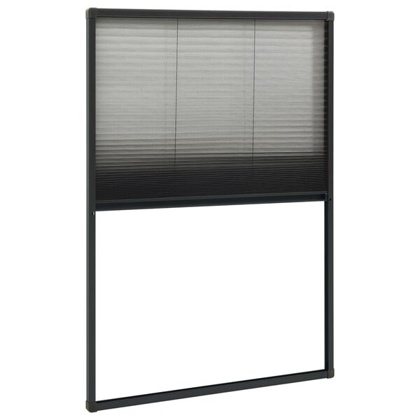 vidaXL Insektenschutz-Plissee f&uuml;r Fenster Aluminium Anthrazit 80x160cm