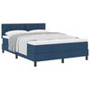 vidaXL Boxspringbett mit Matratze mit Kopfteil Blau 160 x 200 cm Stoff