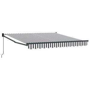 vidaXL Markise Einziehbar Anthrazit und Wei&szlig; 3x2,5 m Stoff & Aluminium