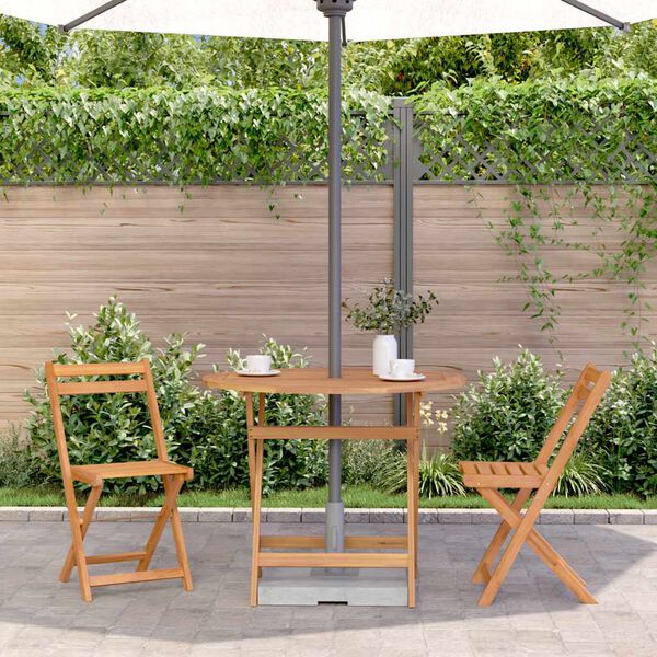 vidaXL Gartentisch Klappbar 90x75 cm Massivholz Akazie