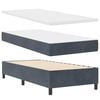 vidaXL Boxspringbett mit Matratze mit LED Dunkelgrau 90 x 200 cm Samt