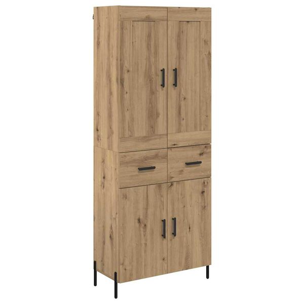 vidaXL Highboard mit Schubladen 2 pcs Artisan-Eiche Holzwerkstoff