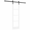 vidaXL Schiebet&uuml;r ORKDAL Wei&szlig; und Schwarz 61 x 198,5 cm