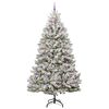 vidaXL K&uuml;nstlicher Weihnachtsbaum Gr&uuml;n und Wei&szlig; 270 cm PVC und Metall