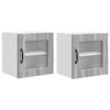 vidaXL Wandglasschrank PORTO 2 stk. Graues Sonoma Holzwerkstoff
