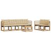 vidaXL Outdoor-Sofagarnitur 7 stk. Wei&szlig; und Beige