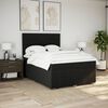 vidaXL Boxspringbett mit Matratze Schwarz 140x200 cm Stoff