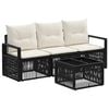 vidaXL Gartensofa-set 4 stk. Schwarz Poly-Rattan