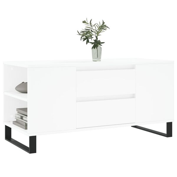 vidaXL Couchtisch Wei&szlig; 102x44,5x50 cm Holzwerkstoff