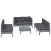 vidaXL 7-tlg. Garten-Lounge-Set mit Kissen Kiefer Massivholz