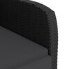 vidaXL 11-tlg. Garten-Essgruppe mit Kissen Poly Rattan Schwarz