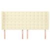 vidaXL Kopfteil mit Ohren Creme 183x23x118/128 cm Kunstleder