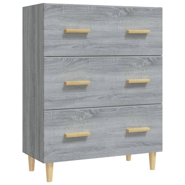 vidaXL Sideboard Grau Sonoma 70x34x90 cm Holzwerkstoff