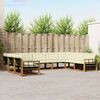 vidaXL Outdoor-Sofagarnitur mit Kissen 9 pcs Natur und Creme