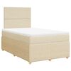 vidaXL Boxspringbett mit Matratze Creme 120x200 cm Stoff