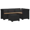 vidaXL 4-Sitzer Garten Sofa mit Kissen Rattan Look PP Anthrazit