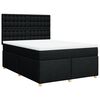 vidaXL Boxspringbett mit Matratze Schwarz 160x200 cm Stoff