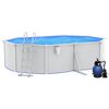 vidaXL Pool mit Sandfilterpumpe und Leiter 490x360x120 cm
