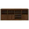vidaXL Sideboard mit LED-Leuchten Braun Eichen-Optik 164x37x67 cm