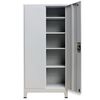 vidaXL B&uuml;roschrank mit 2 T&uuml;ren Stahl 90x40x180 cm Grau