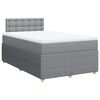 vidaXL Boxspringbett mit Matratze Hellgrau 120x200 cm Stoff