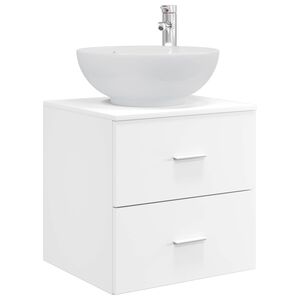 vidaXL Wandmontierte Waschtisch Wei&szlig; 49,5 x 44,5 x 66,5 cm