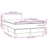 vidaXL Boxspringbett mit Matratze & LED Schwarz 120x210 cm Samt